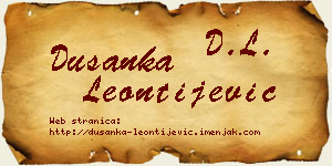 Dušanka Leontijević vizit kartica